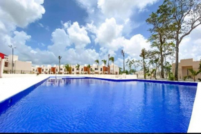 Family accommodation with pool and water park